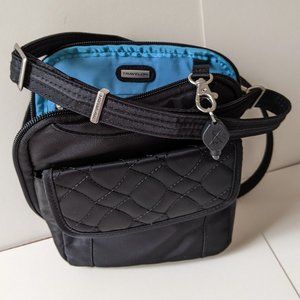 NWOT--TRAVELON Quilted Black, Nylon, Slim Pouch Crossbody Bag